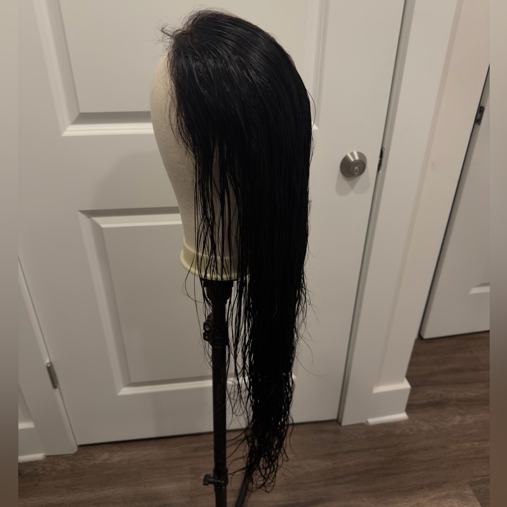 26 inch transparent straight wig